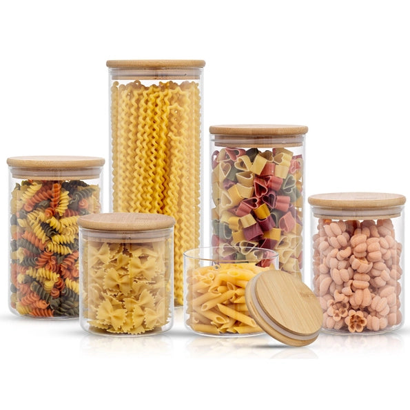 S/6 Borosilicate Glass Jars