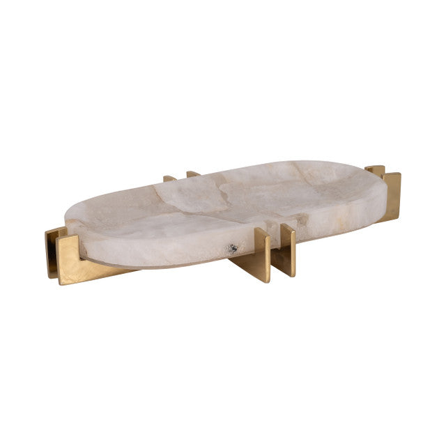 Quartz White & Gold Tray