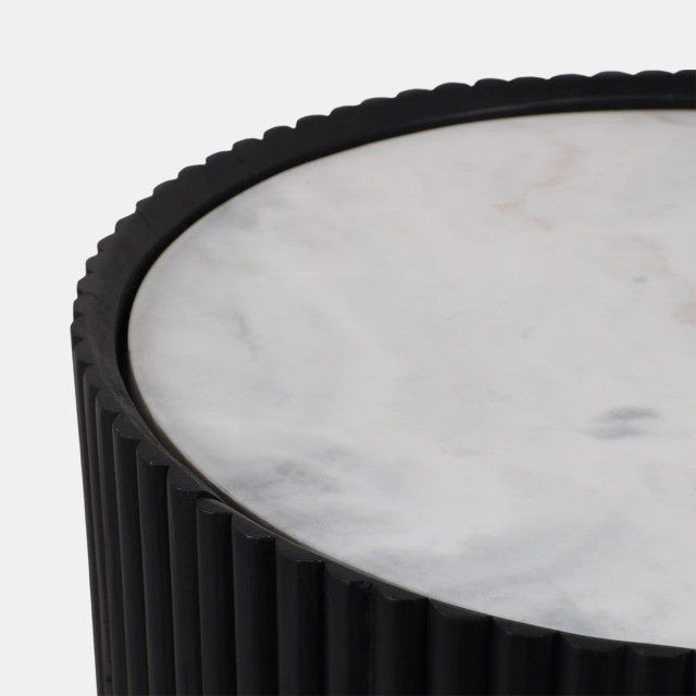 Marble Top Storage Accent Table