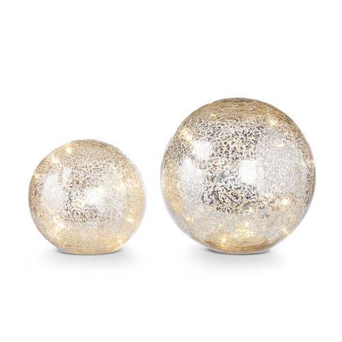 Lighted Mercury Glass Orb