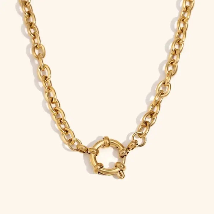 Charm Spring Cable Chain Necklace