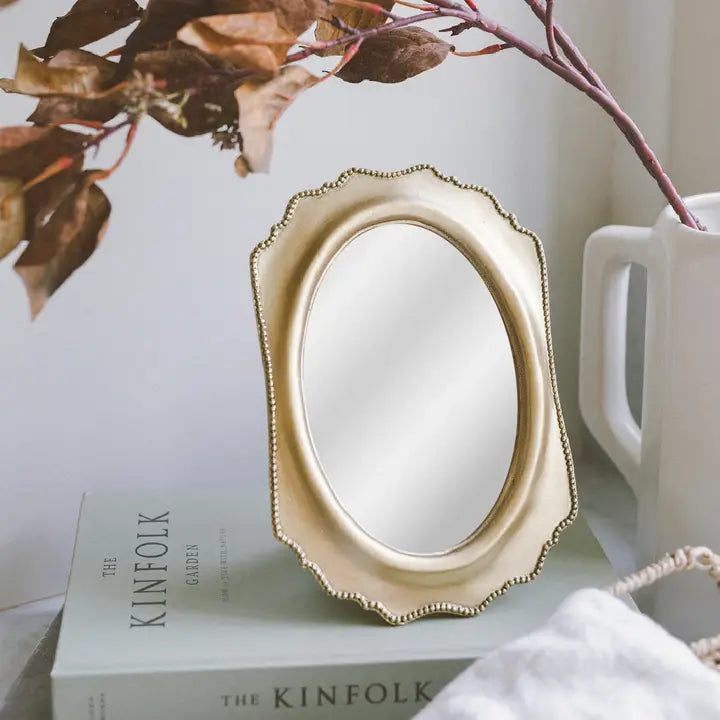 Gold Dots On Edge Mirror