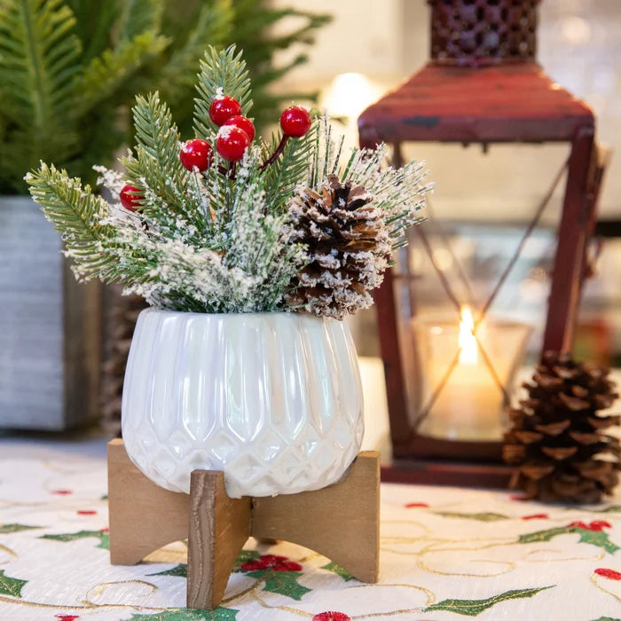 Christmas Mix in Cupcake Pot on Stand