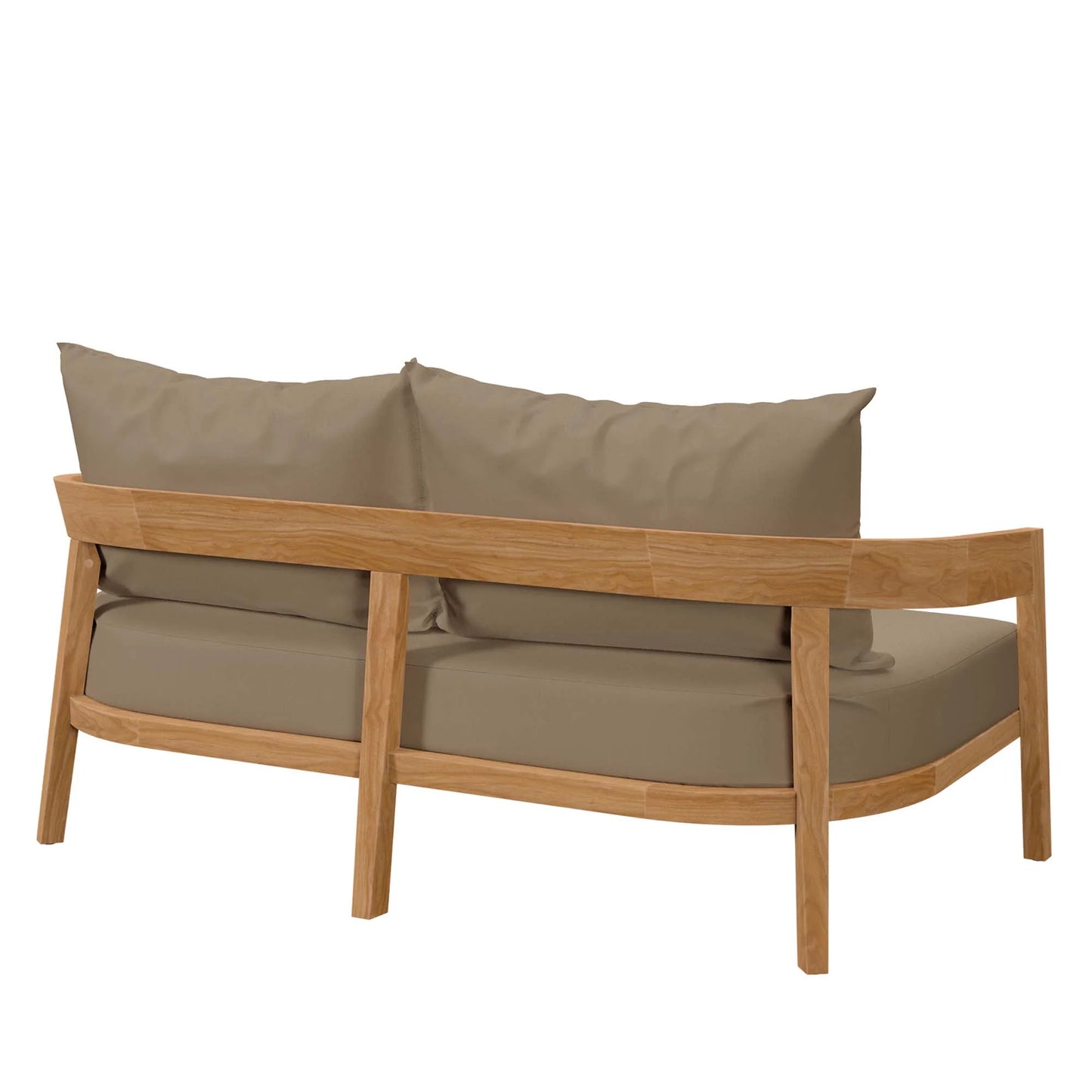 Wood Outdoor Patio Loveseat