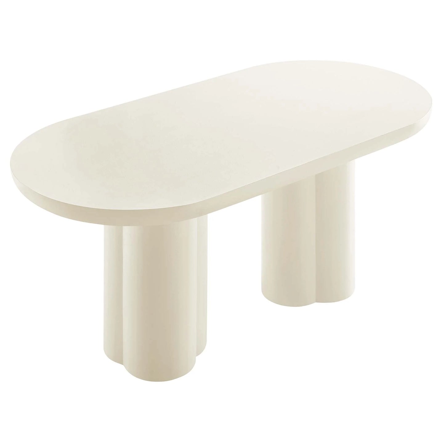Cas White Concrete Dining Table
