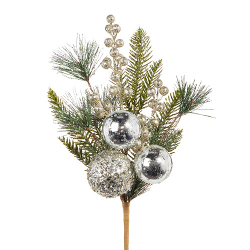 Pine & Berry Ornament Pick