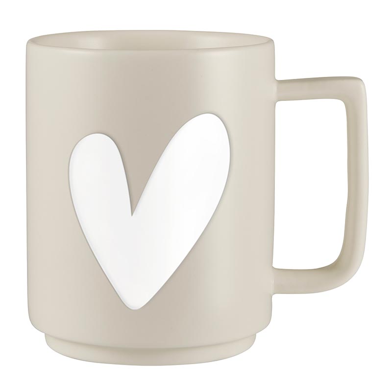 Matte Cafe Mug- Heart