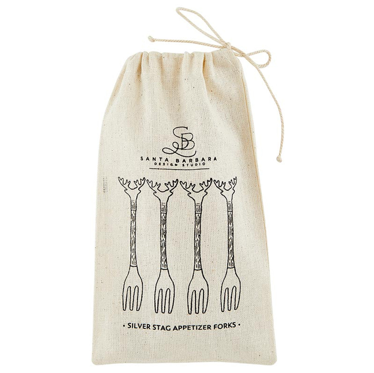 S/4 Silver Stag Appetizer Forks