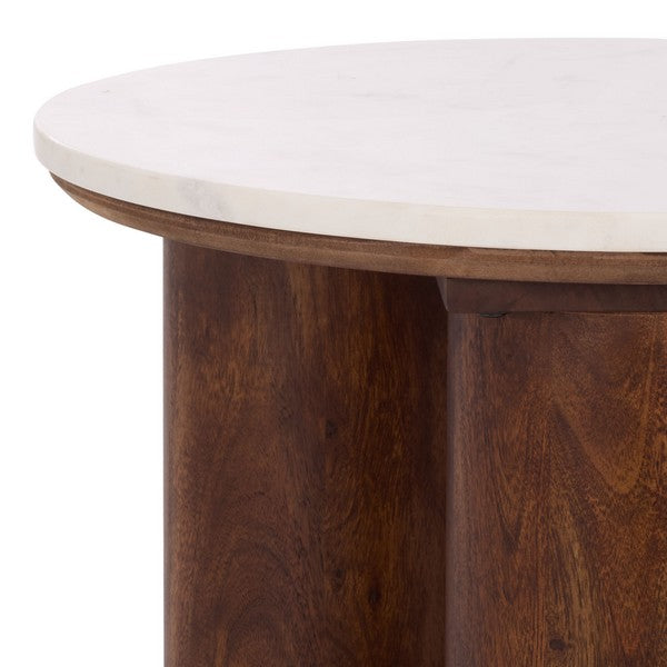 Soniaclara Marble Top Round Accent Table