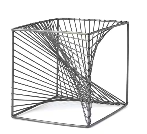 Rochon Gray Metal Cube