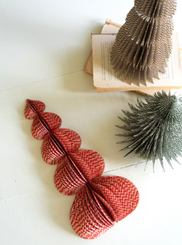 Printed Paper Accordion Christmas Trees