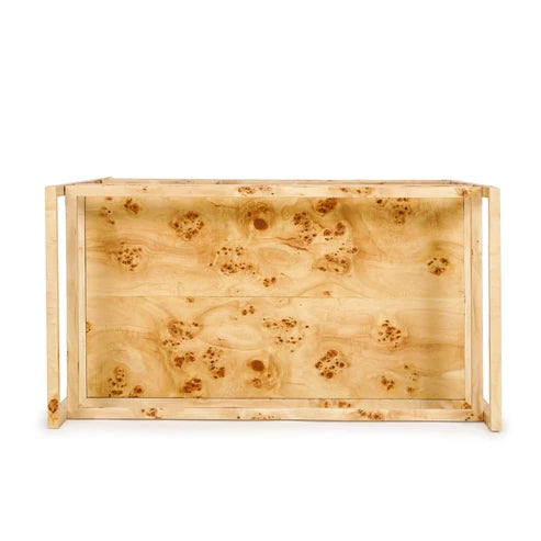 Natural Burl Bar Cart