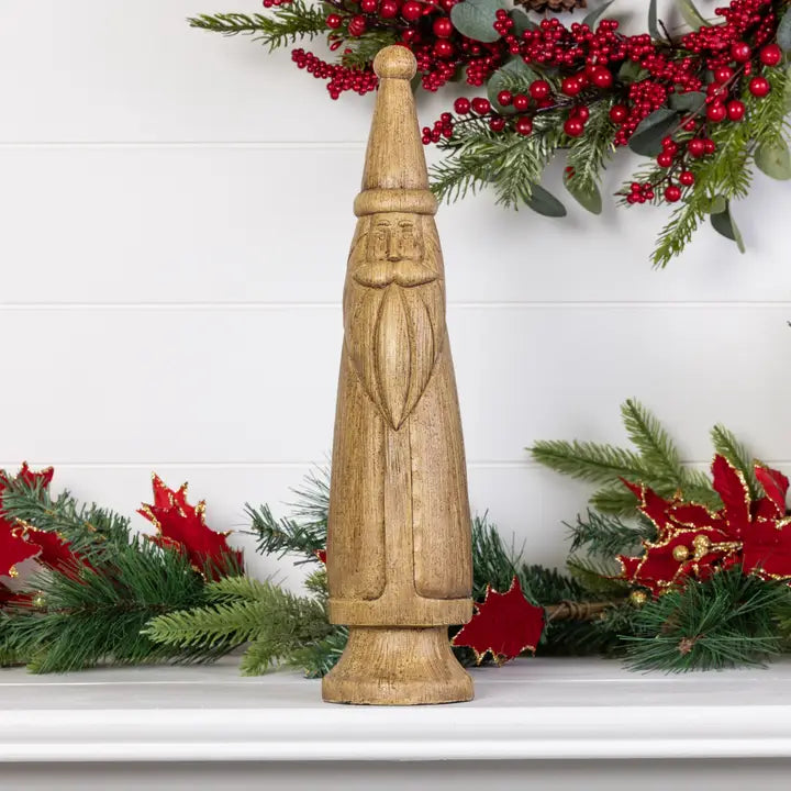 Brown Rustic Santa Figurine
