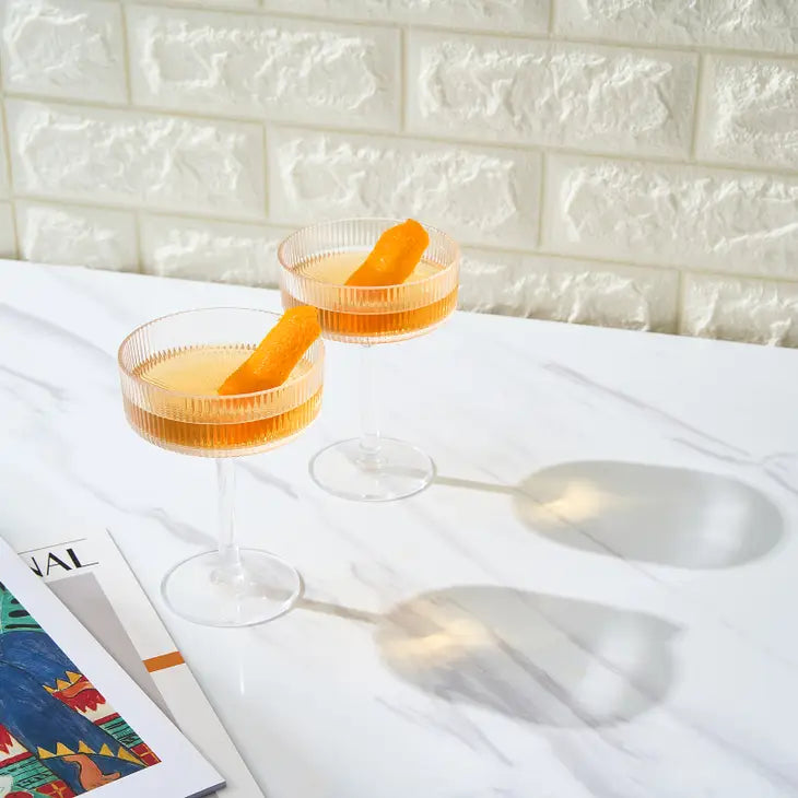 S/2 Acrylic Unbreakable Coup Glasses