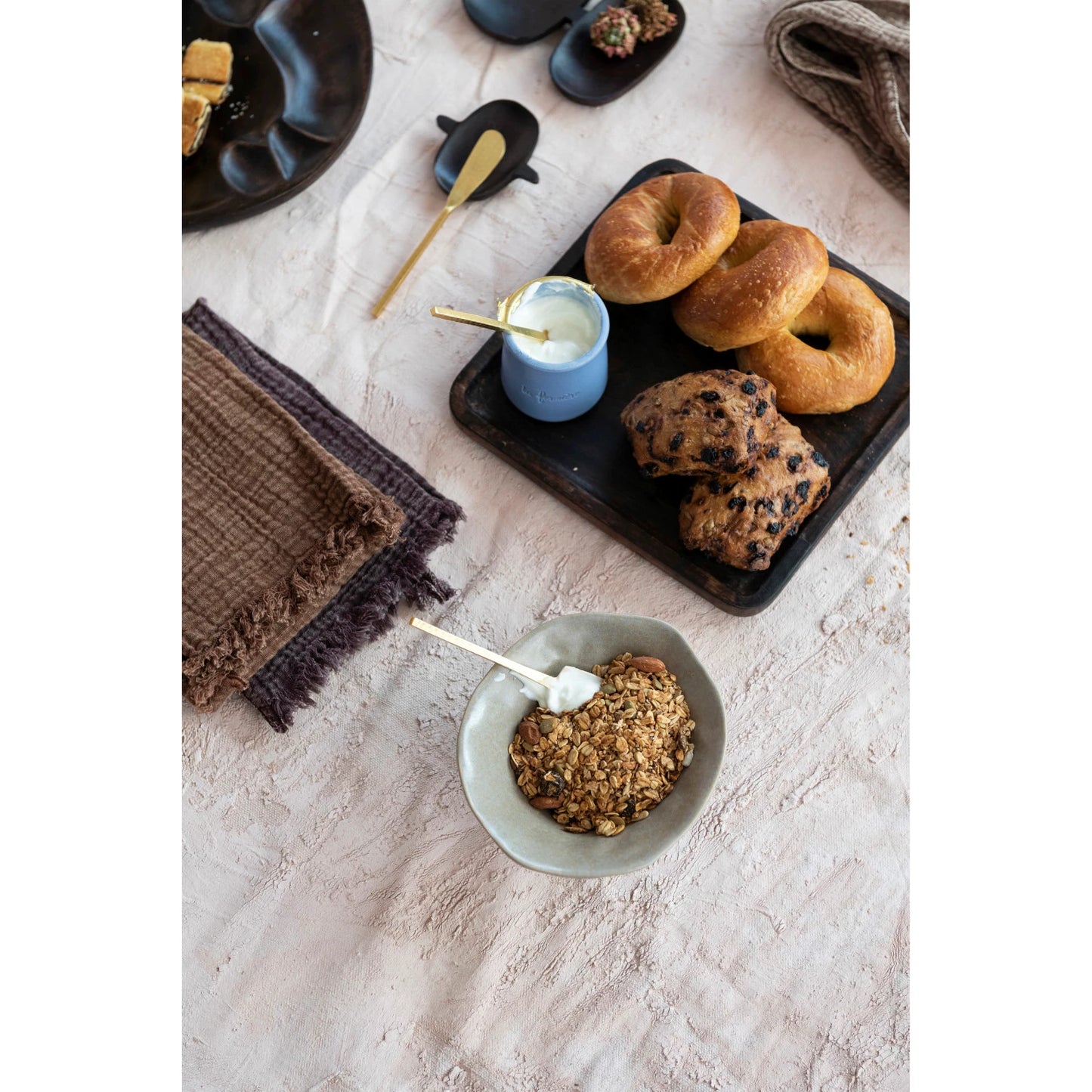 Hammered Stainless Appetizer Utensils