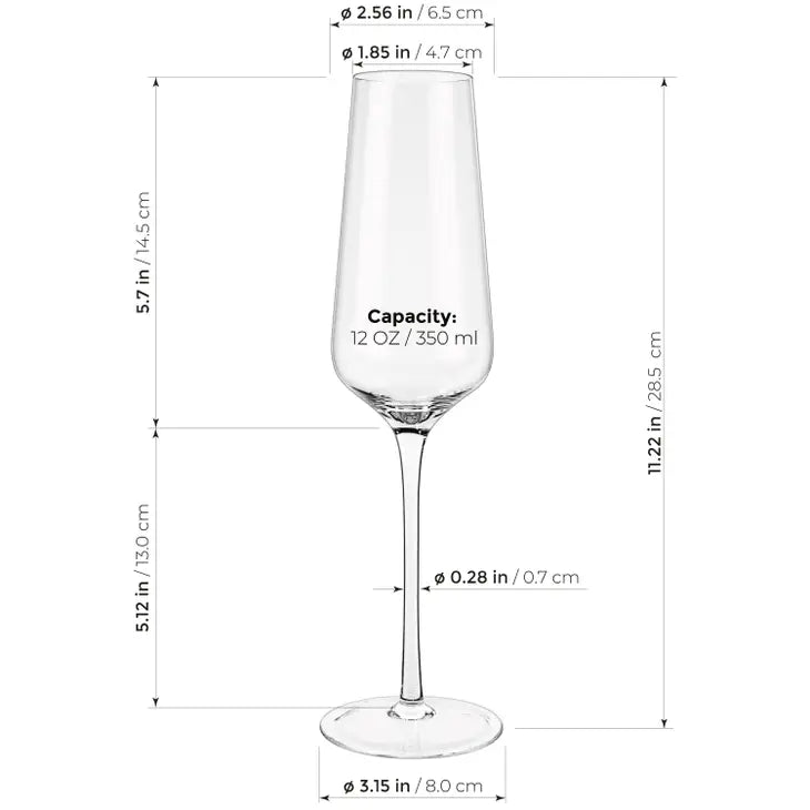 S/4 Champagne Flutes Crystal Glasses