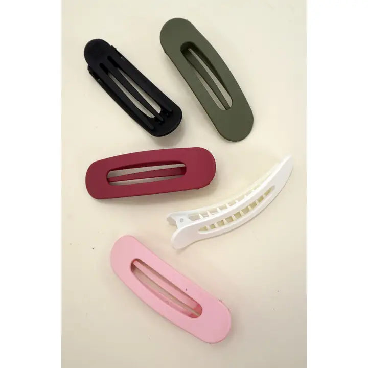 Large Oval Lay Down Flat Hair Claw Clips