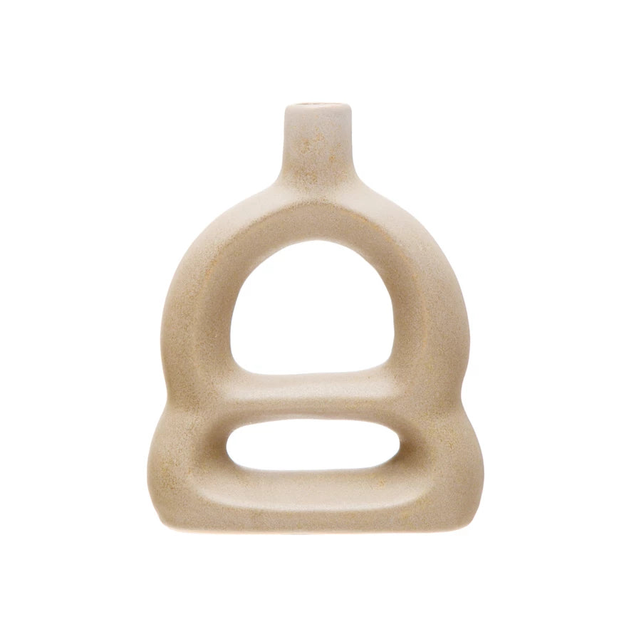 Beige Stoneware Vase