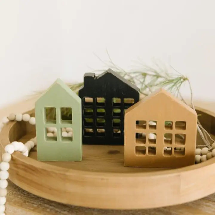 S/3 Christmas Village Houses