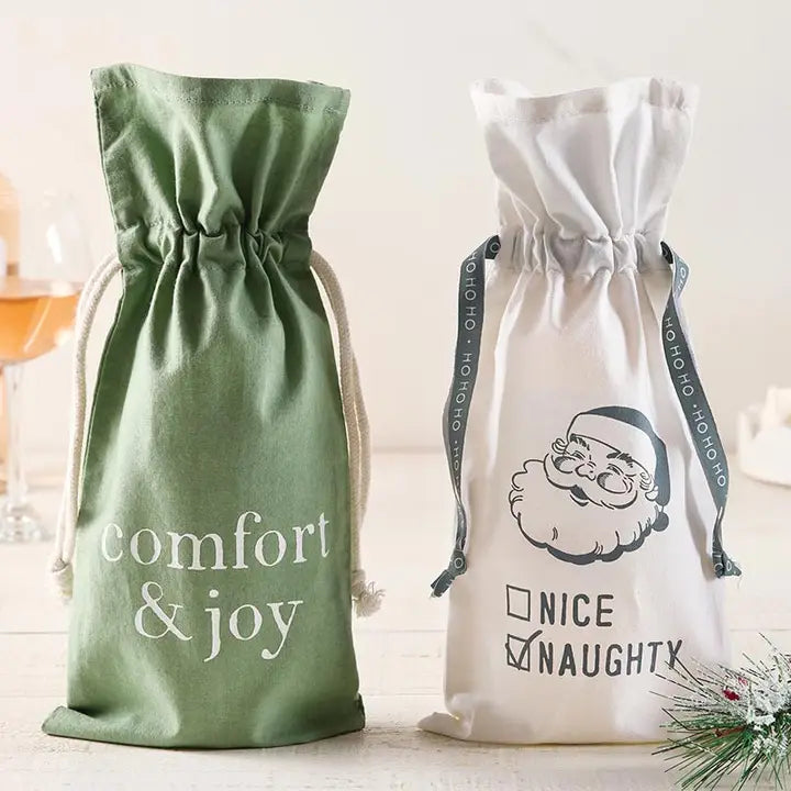 Holiday Santa Wine Bag