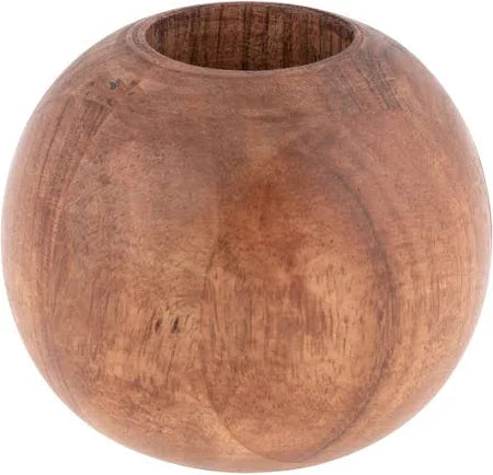 Round Wooden Vessel