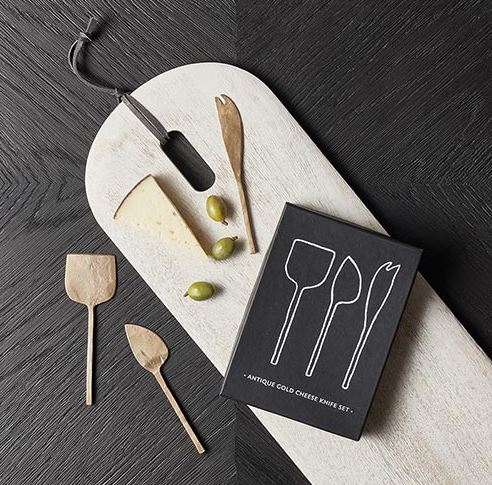 Antique Gold Cheese Knives