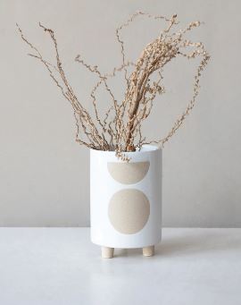 Stoneware Footed Planter