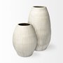 Reyan Pearl White Ceramic Vase