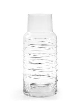 Cylinder Silver Spun Wire Vase