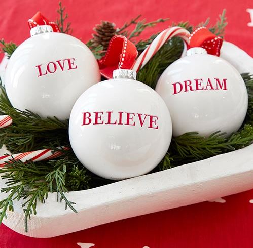 Ornament Set - Believe/Love/Dream