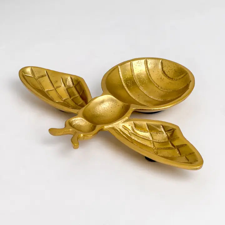 Bee Shaped Gold Textured Tray