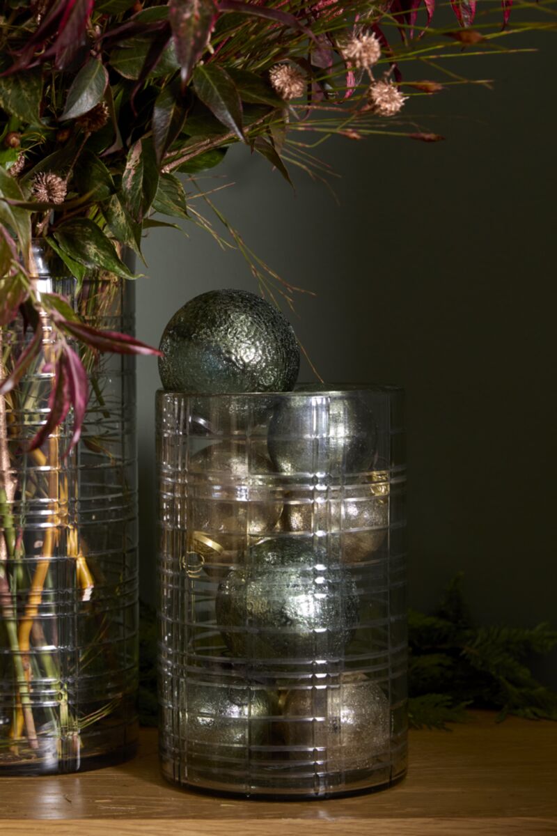 Etched Plaid Votive