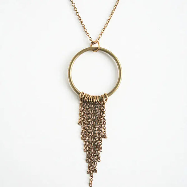 Laura Stark Design Brass Fring Necklace