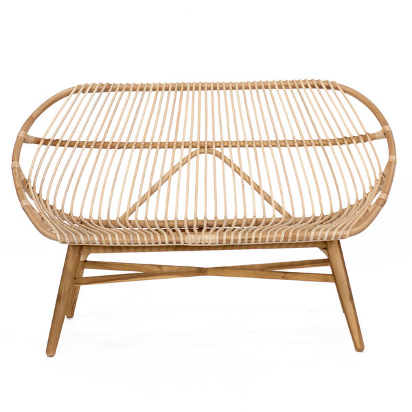 Rattan Oval Bench
