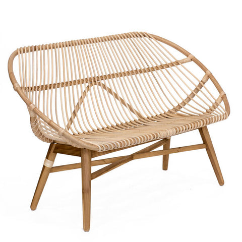 Rattan Oval Bench