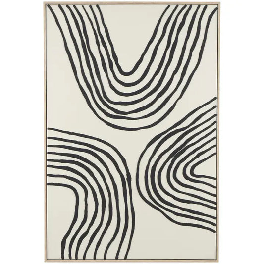 Spiral Black Wooden Framed Wall Art