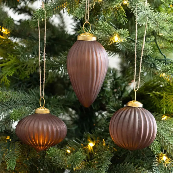 Brown Glass Ornament Collection