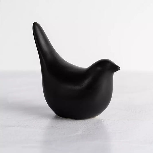 Black Ceramic Bird