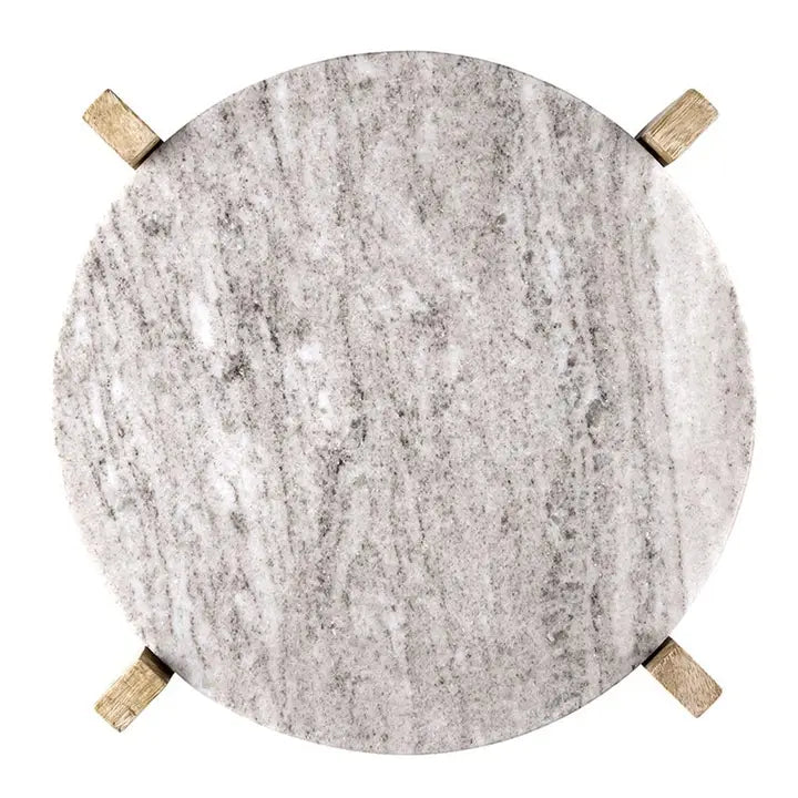 Beige Marble Board On Wood Stand