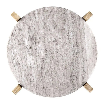 Beige Marble Board On Wood Stand