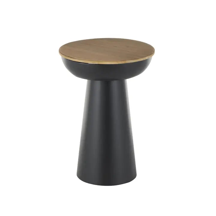 Bohemian Black Metal Accent Table