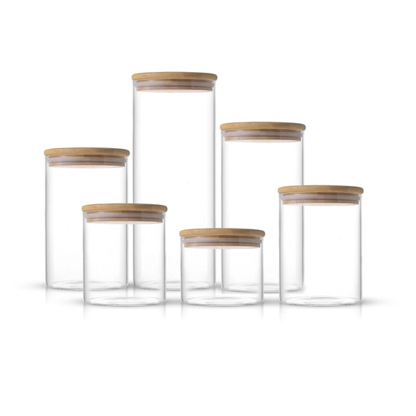 S/6 Borosilicate Glass Jars