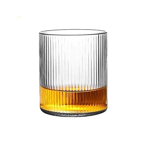 S/4 Ribbed Embossed Pattern Whiskey Glass