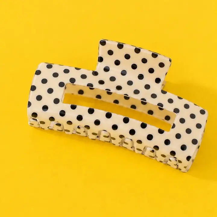 Polka Dot Hair Claw Clip