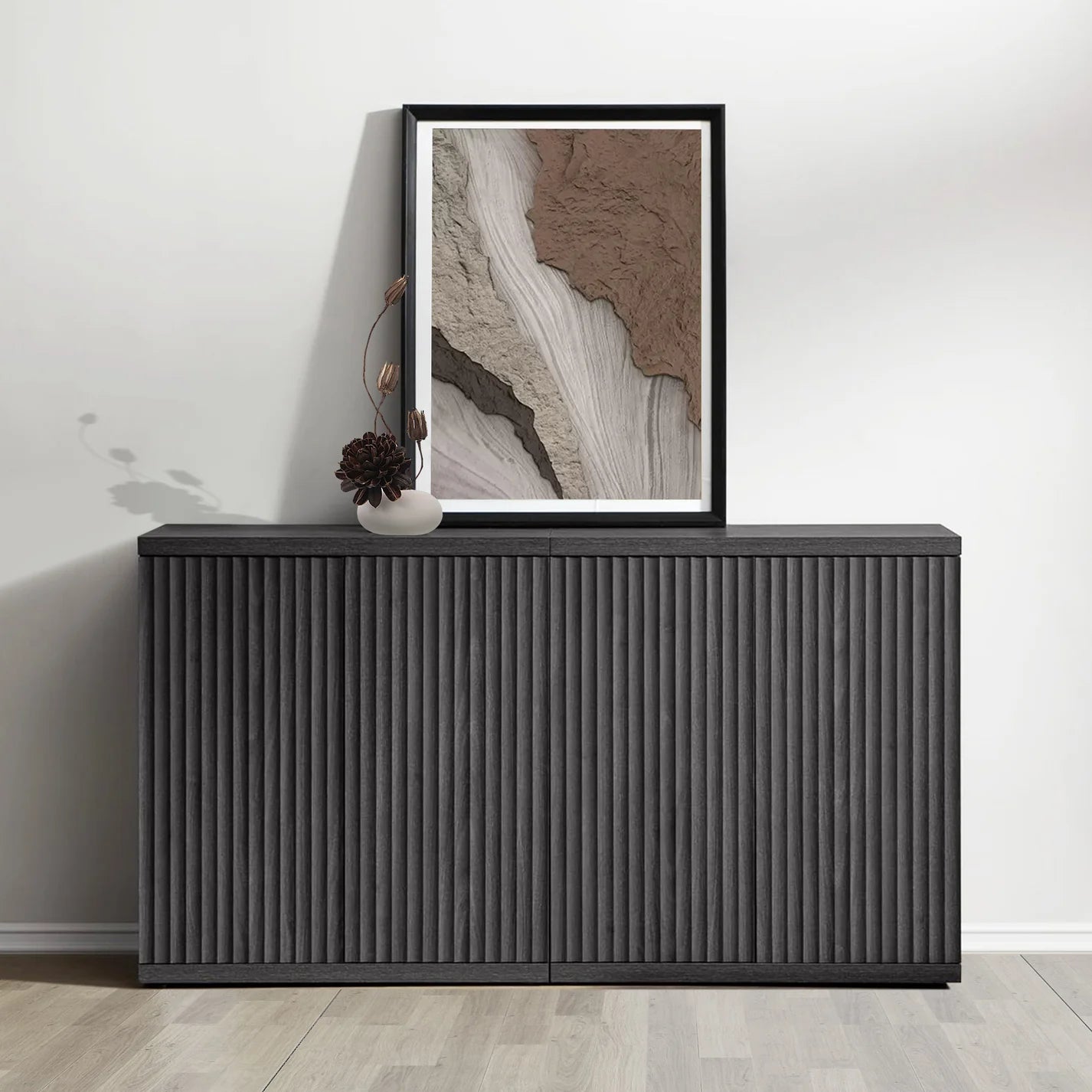 Stria Black Buffet Cabinet