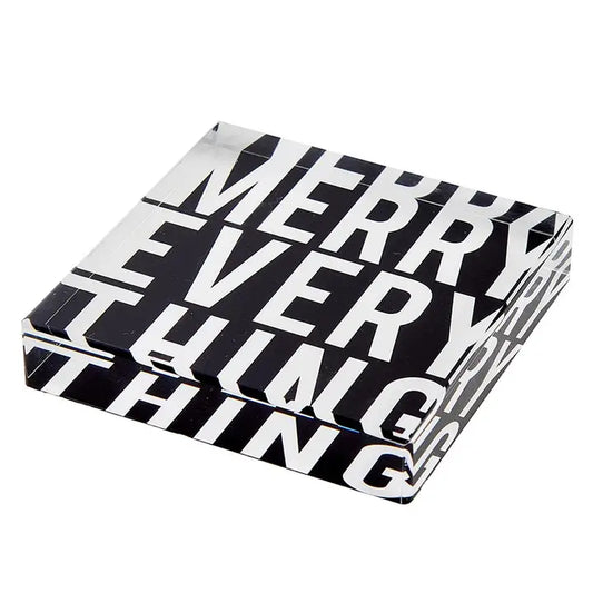 Square Lucite Block - Merry Everything