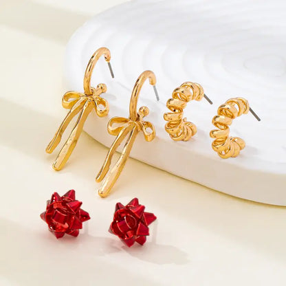 Holiday Bow Trio Earrings