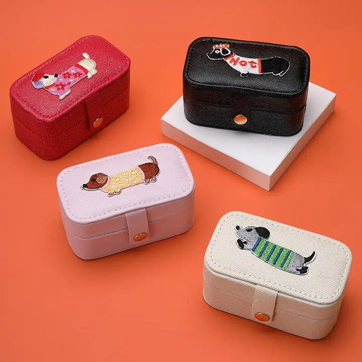 Dachshund Travel Jewelry Organizer