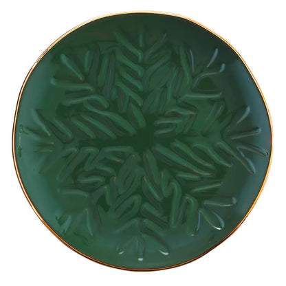 Ceramic Appetizer Plate - Snowflake