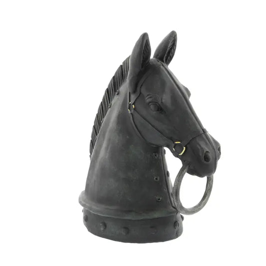Traditional Black Polystone Sculpture